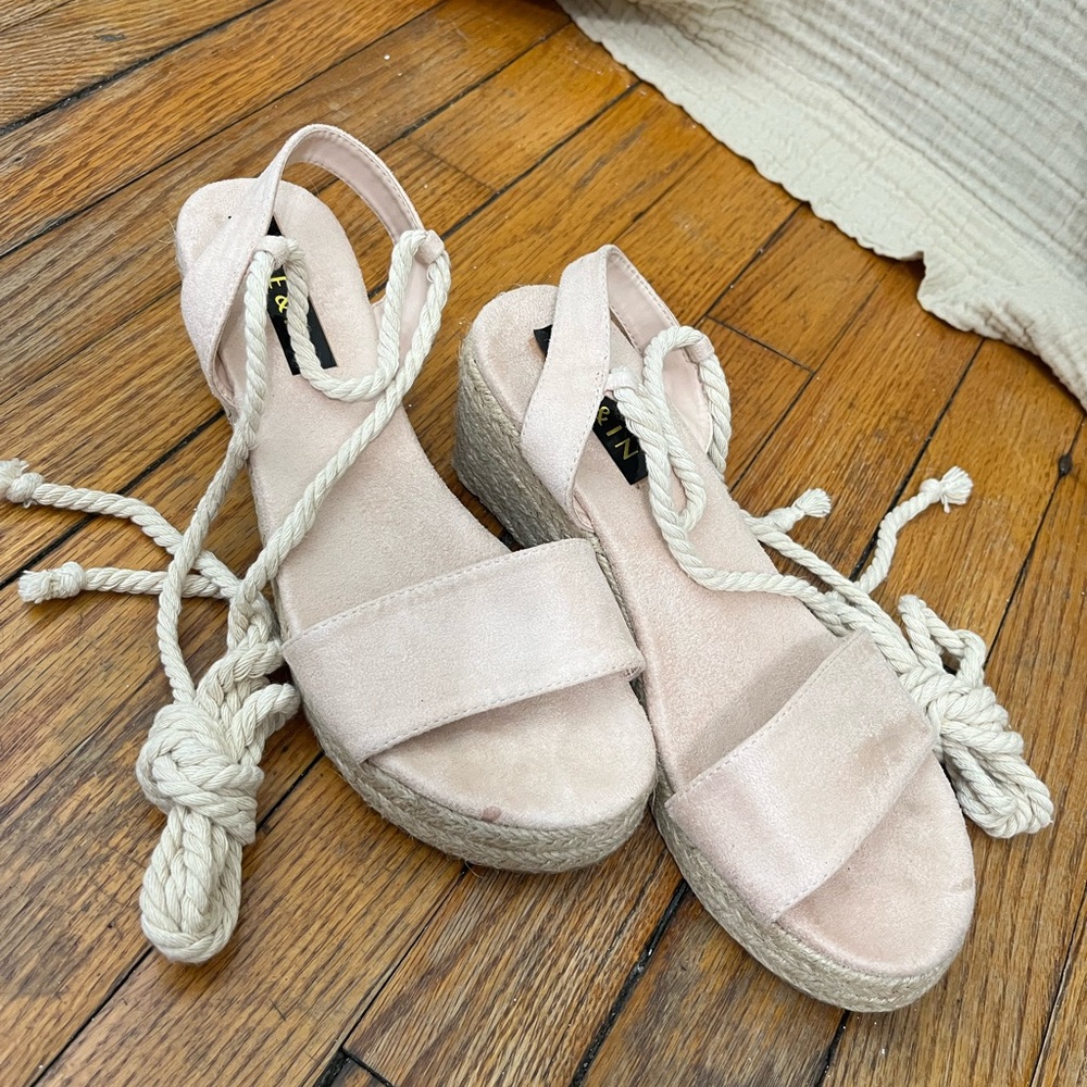 SHEIN Women's Beige Espadrille Sandals